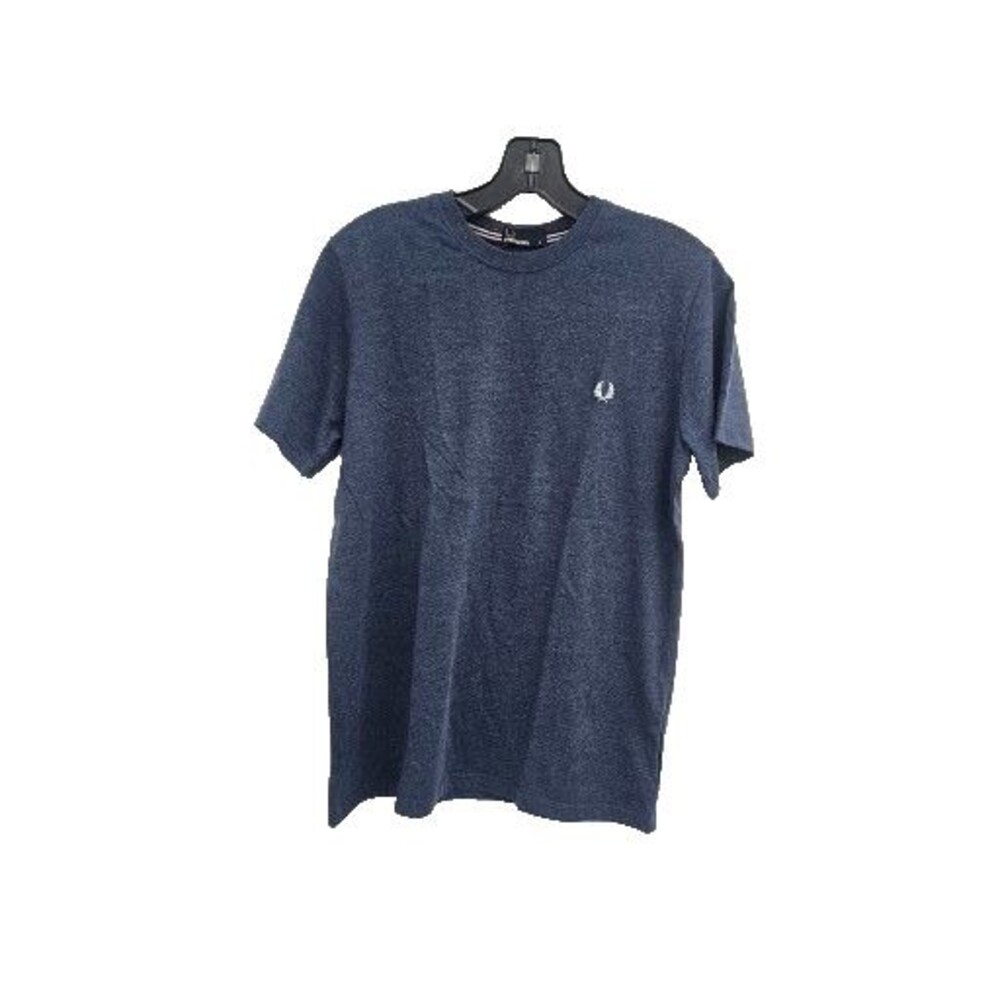 Fred Perry Tee T Shirt Men Small S Blue Cotton Short Sleeve Laurel Wreath Logo